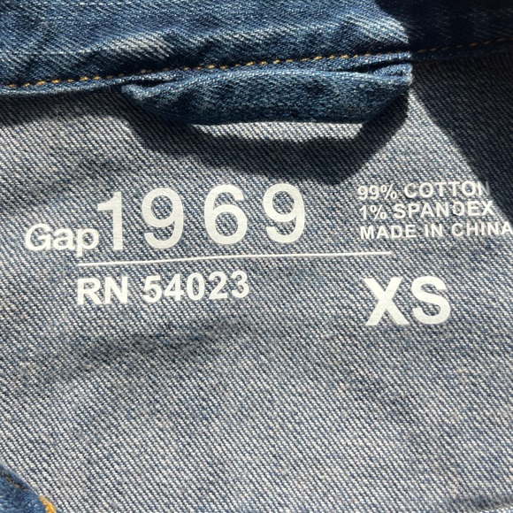 GAP 1969 Denim Icon Flap Vest Cotton Country Blue XS - Picture 4 of 7